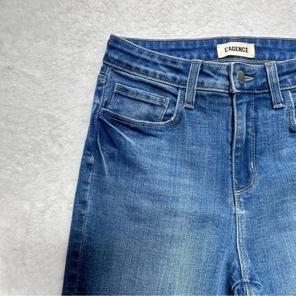 L’agence Jeans Womens 25 Marguerite High Rise Skinny Jeans Medium Wash New - Picture 8 of 15